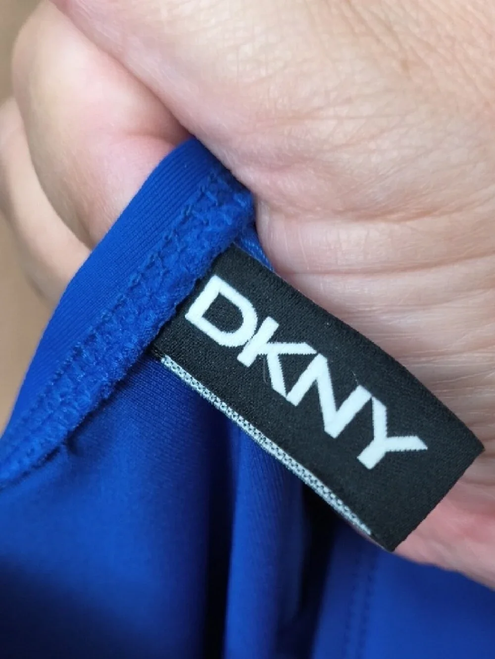 NWOT DKNY Ruffle Plunge Tummy Control One-Piece Swimsuit Size Medium - Picture 2 of 7